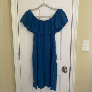 Versatile jean print dress